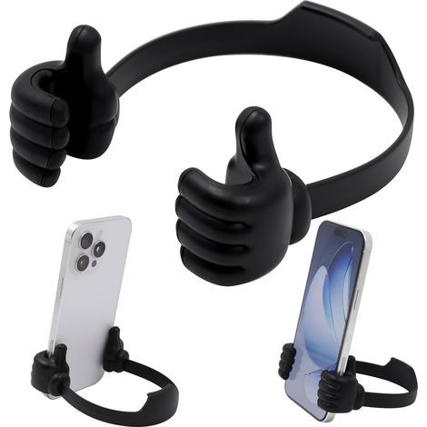 Support de Téléphone Pouce Levé, Support de Bureau en Silicone Flexible, Support Universel pour Smartphone et Tablette, Accessoire de Table pour Maison et Bureau, Idée Cadeau (1/5)