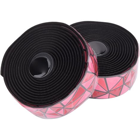 2 Rouleaux Ruban de Guidon Vélo Route Anti-Dérapant CX-86, Accessoire Cyclisme Respirant Amortissant (Noir Rouge) (1/5)