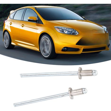 Satz mit 2 Edelstahl-Rosettennieten, Ersatz-Blindnieten für Ford AMC Tür-VIN-Etiketten (1/5)