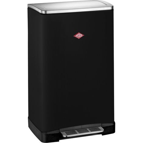 Wesco Mülleimer Big Double Boy schwarz matt (1/4)