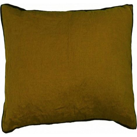Housse de coussin Foin 45 x 45 cm pur lin lavé (1/3)