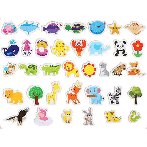 BDD Aimants de réfrigérateur 36pcs, aimants de réfrigérateur pour enfants avec des animaux mignons (1/5)