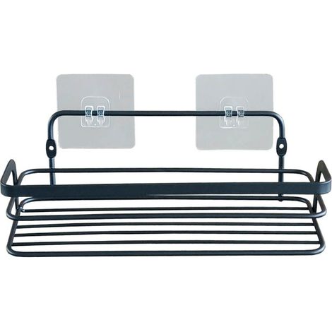 Panier de Douche Adhésif "Filaire Premium" 26cm Noir (1/3)