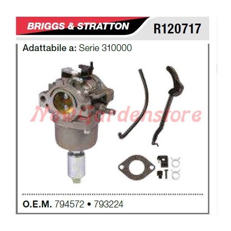 Vergaser B&S rasenmäher mäher 310000 serie R120717