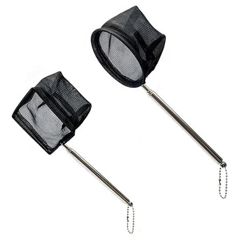 Epuisettes Aquarium Telescopiques Acier Inoxydable Filet Peche Poisson (1/5)