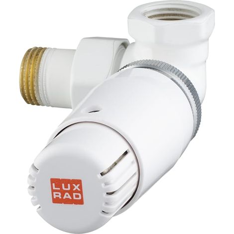 Juego termostático LUXRAD axial izquierdo (cabezal derecho) blanco
