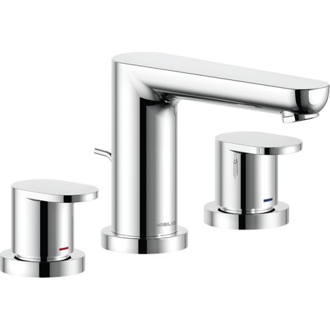 Nobili Mélangeur lavabo 3 trous série ABC AB87211/1CR  Chromé - Laiton