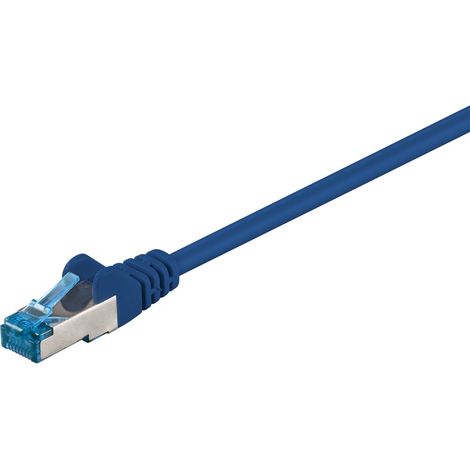 Goobay Wentronic Cat 6aSSTP PIMF - Cable de Red (Cat. 6, 2 Conectores RJ45 + PIMF, apantallado) Azul 2 m
