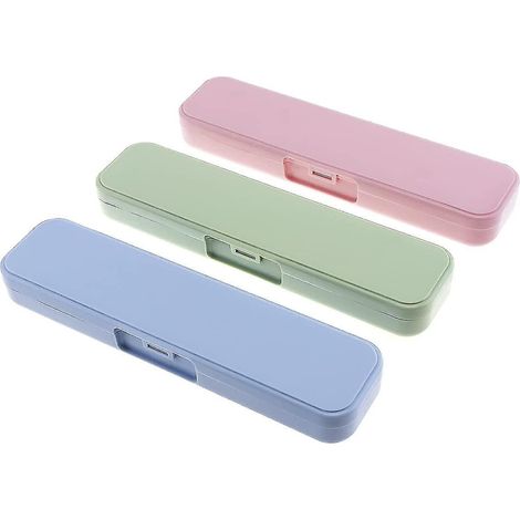 Boîte à couverts de voyage portable en porcelaine, étui de rangement pour ustensiles de voyage, étui à couverts pour fourchette, cuillère, baguettes, ustensiles de camping (multicolore) 3 pièces (1/5)