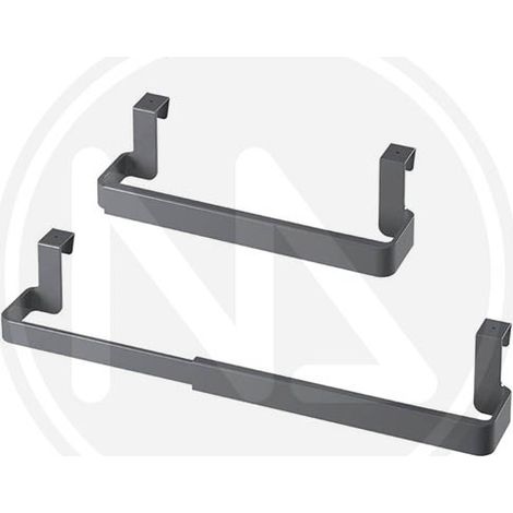 "PORTASTROFINACCI ESTENSIBILE ""METALTEX ORIGIN LAVA"" NERO" 24/40x8x7 cm.