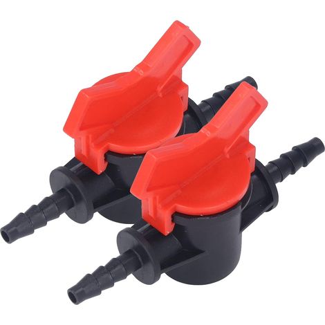 2 Pièces Régulateur de Débit ABS pour Eau Liquide Vanne de Contrôle et Vanne d'Arrêt pour Pompe à Eau Droite avec Orifice de 4 mm (1/5)