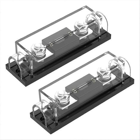 Support ANL 300A, porte-fusible en ligne compatible câbles 0/2/4 AWG, fusible haute performance pour installation audio auto et marine, kit complet avec protection étanche