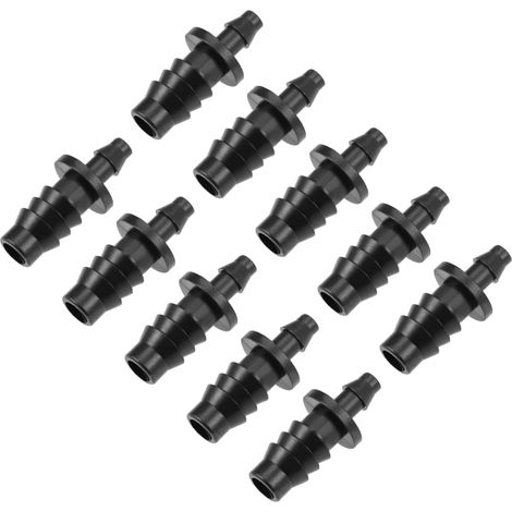 Barb Gouttes Tuyau Connecteur 4mm et 8mm Intérieur Diamètre Tuyau Raccord Droit pour Jardin Agriculture Irrigation Système, Plastique 40pcs (1/5)