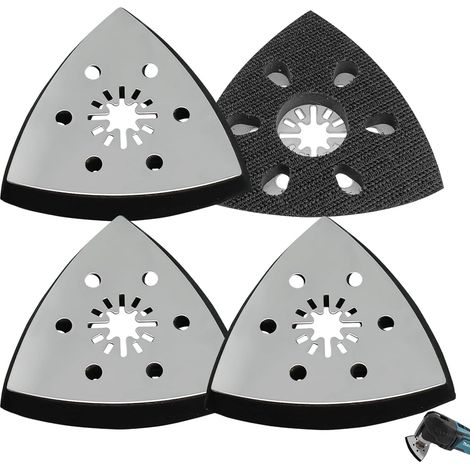 4 Pièces Ponceuse Triangulaire de Remplacement, 90 mm Triangle Plateau Ponceuse, Accessoires Outil Multifonction (1/5)