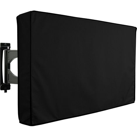 Funda protectora impermeable para exteriores, compatible con televisores LED, LCD y de plasma de 60" a 65", con bolsillo para el mando a distancia y protección en la parte inferior. (1/5)