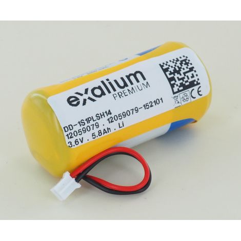 Exalium Premium – Pile Lithium 3.6V 5.8Ah – Accu rechargeable pour DMBV TYXAL+ Delta Dore – Performance optimisée pour détecteurs de mouvement