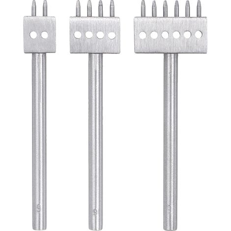 Set di punzoni per cuoio, funzionamento manuale, struttura in acciaio resistente, 6 mm (1/2)