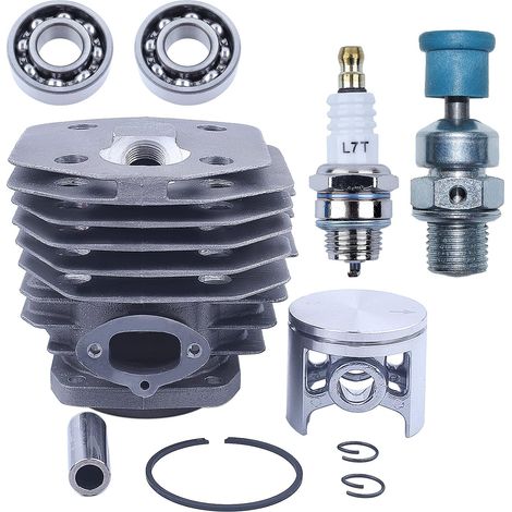 Piston de cylindre 45mm pour tronçonneuse Husqvarna 254 254XP avec soupape de décompression et bougie de remplacement 5035039-03 (1/5)
