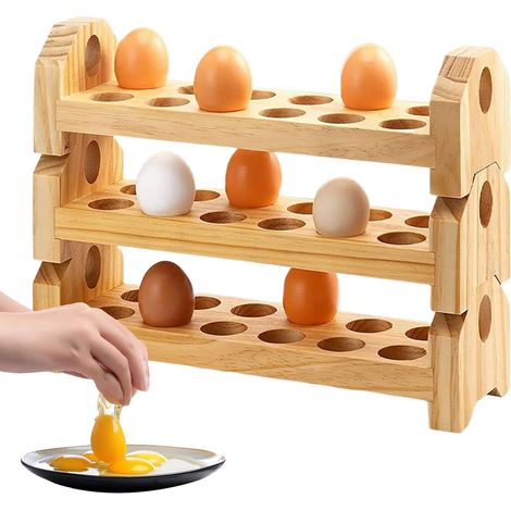 Porte-Oeufs de Poule Distributeur d'Oeufs de Comptoir à 3 (1/5)