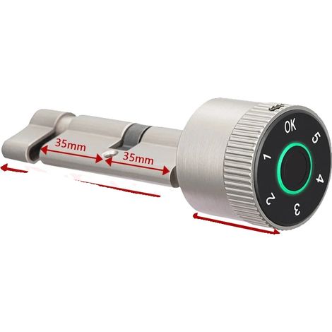 Smart Lock, Fingerabdruck- und Bluetooth-Entsperrung, Einfache Installation, Groß 70 Silber (1/2)