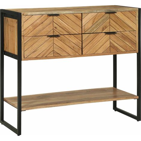 Maison Exclusive - Tavolo consolle con cassetto Marrone 90 x 35 x 80 cm (1/5)