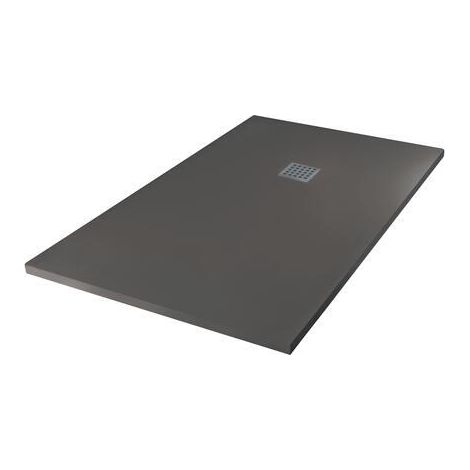 Receveur de Douche Résine de Synthèse mina gris anthracite 100x140 - Elmer