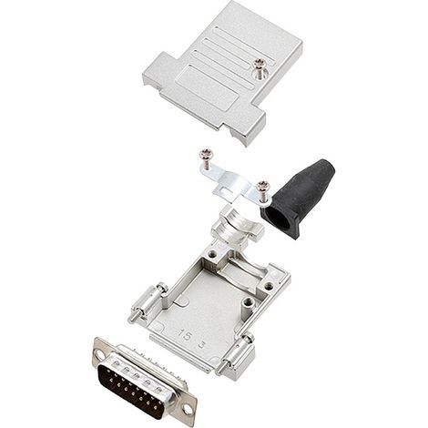 encitech DTSL15-SJSRG-T-DBP-K 6355-0086-02 KIT connettori maschio SUB-D 180 ° Numero Poli (num): 15 Punte a saldare 1 p