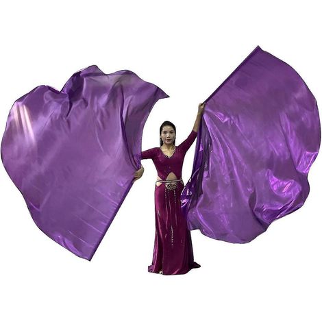 Set aus Lobpreis- und Anbetungstanzbannern, Tanzaccessoires, Kostüm für religiöse Aufführungen FAN0686 (Lila)