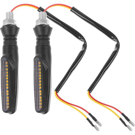 clignotants LED pour moto, indicateur de freinage, feu stop-11.50X2.50X2.00CM (1/4)