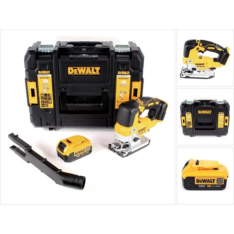 Seghetto alternativo a pendolo a batteria DeWalt DCS 334 NT 18V brushless + 1x batteria ricaricabile 4,0Ah + TSTAK - senza caricabatterie (1/5)