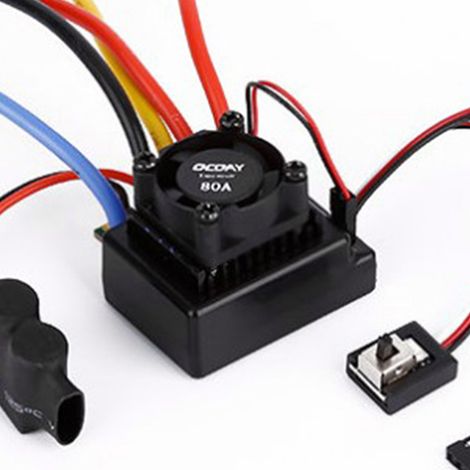 Contrôleur de Vitesse Moteur Brushless Capté 80A Haute Qualité pour Voiture Camion (1/5)