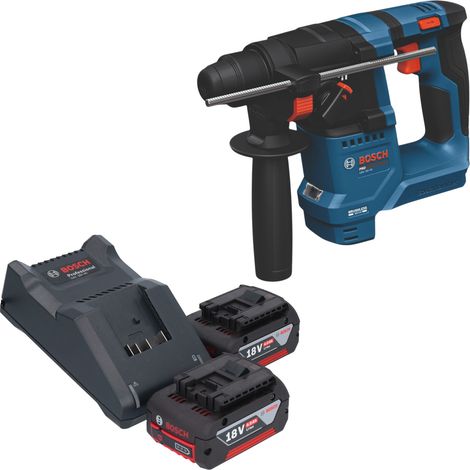Martello perforatore a batteria Bosch GBH 18V-18 Professional 18 V 1,5 J SDS plus Brushless + 2 batterie da 4,0 Ah + caricabatterie (1/5)