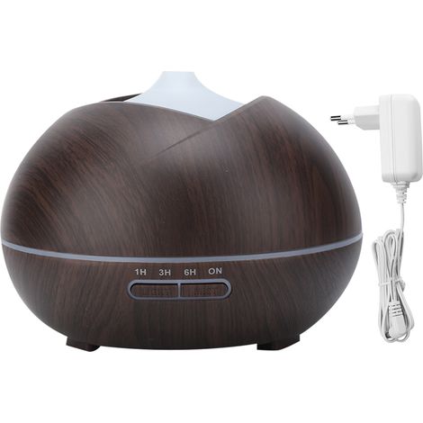 Diffuseur d'huiles essentielles ultrasonique LED 400ml, humidificateur d'air en bois, atomiseur d'aromathérapie, prise UE 110240V (1/5)