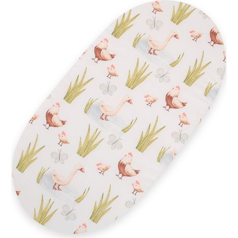 Sábana de algodón para capazo de Moisés Boho góndola 75x35 cm - En el campo (1/3)