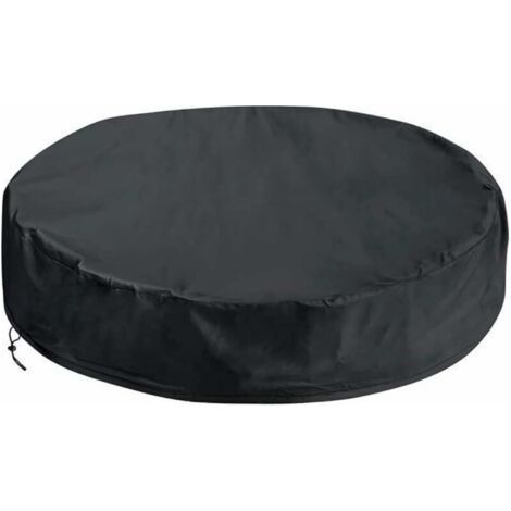 bache spa rond,Spa Couverture Rond,Housse de Baignoire Coupe-Vent résistante aux UV avec Cordon élastique à l'ourlet,Couverture De La Baignoire Spa à L'extéri (245×30CM) (1/5)