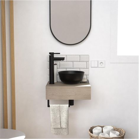 Lavabo da appoggio spesso SOHO + lavabo + specchio