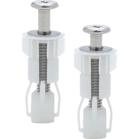 2 piezas de fijación para asiento de inodoro, fijación universal para inodoro, material de nailon. (1/5)