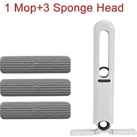 Mini balai à franges pliable et puissant avec éponge pour le nettoyage de la maison, balais à franges auto-essoreurs pour le lavage des sols, outils de nettoyage pour bureau, fenêtre et voiture ( ) (1/5)