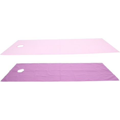 Wasserdichte Massageabdeckung für Kosmetikstudios, 75 x 200 cm mit Gesichtsöffnung, lila (1/5)