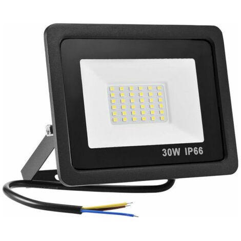 BUNTHAUS (1 Pack) 30W Projecteur Exterieur LED, IP65 Imperméable Spot LED Extérieur Puissant,220V Blanc Froid Lumière Extérieure, ,Spot LED Extérieur,éclairage de sécurité，LED pour, Jardin Garage ,Cou