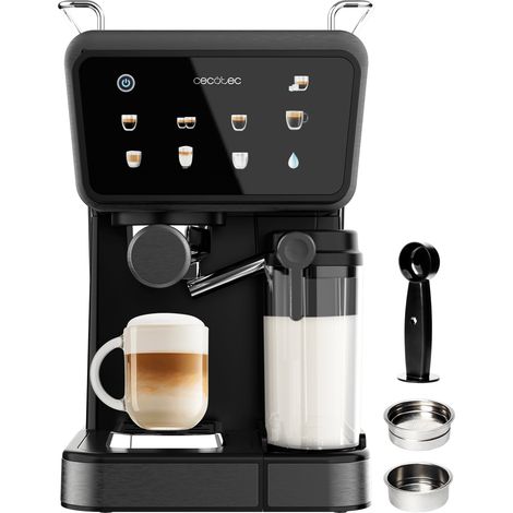 Cecotec Cafeteras Express Semiautomáticas Power Espresso Touch ColdBrew Latte. 1350W, 20 Bares, Frío, Templado o Caliente (1/3)