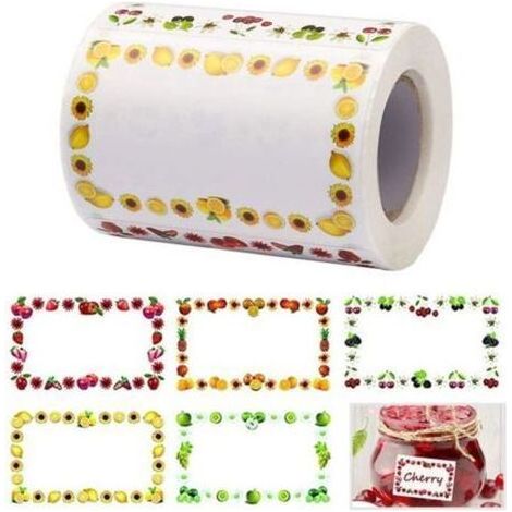 Autocollant Etiquette Fruits - 40 mm x 65 mm - Pour Bocaux Confiture Organisation Cuisine - Lot de 250 (1/5)