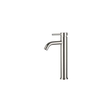 Grifo mezclador de lavabo ZVD, caño alto, conexión de agua fría/caliente, gris - Crezuo (1/4)