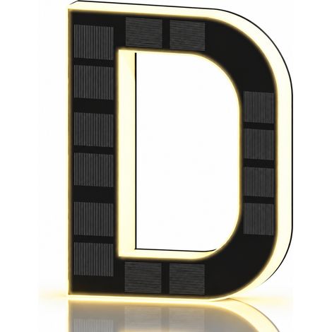 Numéro de maison solaire lumineux LED applique extérieure lettre D 6,7 pouces 6.7 14,5 × 3 × 24 cm 550 g – Livraison gratuite