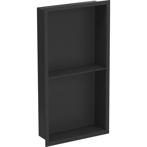 Mexen X-Wall-R estante empotrado con reborde y repisa 60 x 30 cm, negro - 1970603010S (1/5)