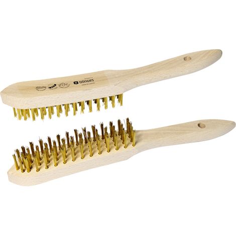 Brosse métallique manuelle, fil droit / laitonné