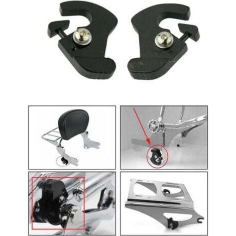 1PCS Kit de clips de verrouillage à dégagement rapide pour porte-bagages à montage amovible, adapté pour Harley