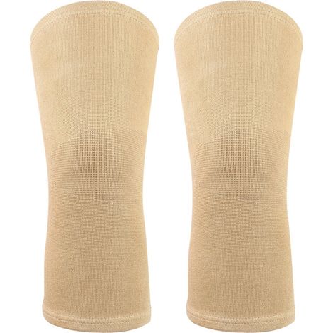 Genouillère de sport grise M avec manchon de compression élastique pour la course à pied, le cyclisme et la musculation. (1/5)