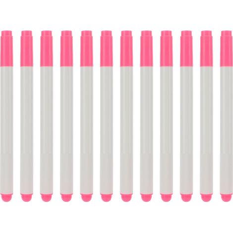 12 Pcs Water Soluble Pen Washable Faded Water Soluble Pens Sewing Embroidery Fabric Marking MarkerPink Faded Pen (1/5)
