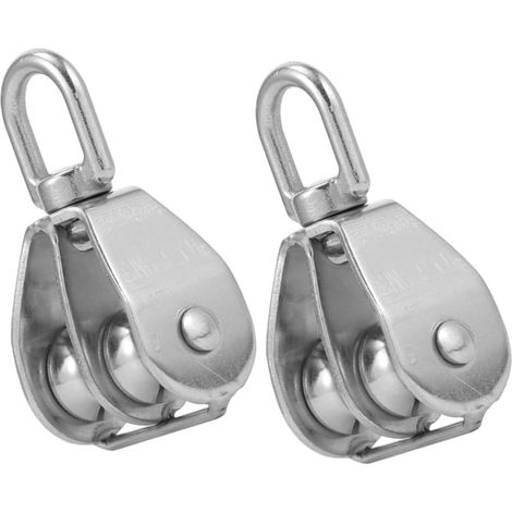 Stück Edelstahl Doppelrollen hochbelastbar zum Heben und